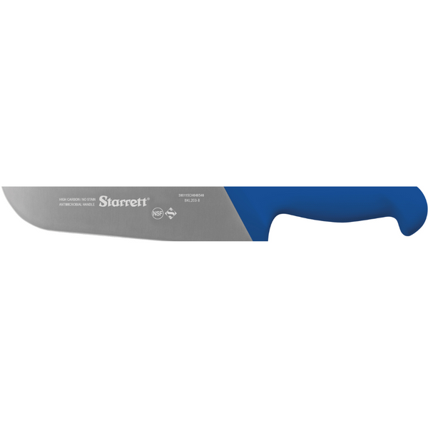Butchers Knife 8" (200mm) Wide Straight (Blue)