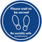 Social Distancing ‘Please Wait to be Served’ Anti-Slip Floor Sticker