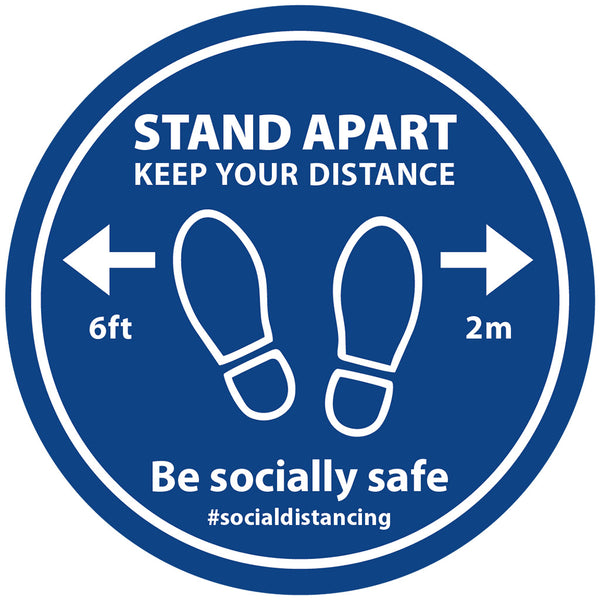 Social Distancing ‘Stand Apart/Keep Your Distance’ Anti-Slip Floor Sticker