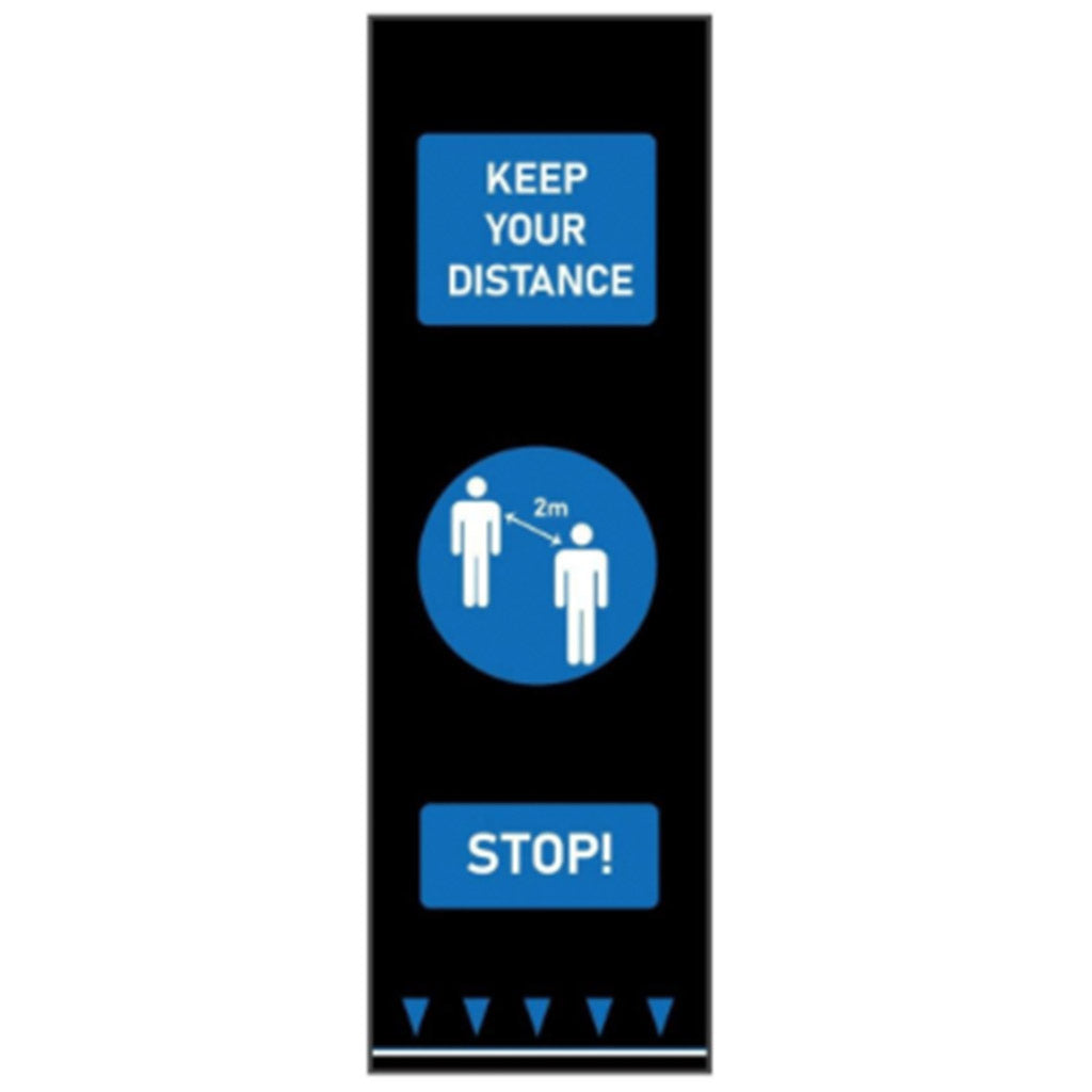 Safe Social Distancing 2 Metres Apart Floor Mat – Blue