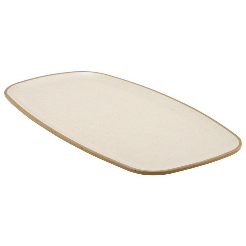 Cream Marl Rectangular Melamine Side Plate (355 x 190 x 15mm)