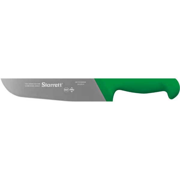 Butchers Knife 8" (200mm) Wide Straight (Green)