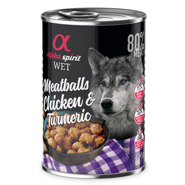 Chicken with Turmeric Canned Meatballs for Dogs (6 x 400g)