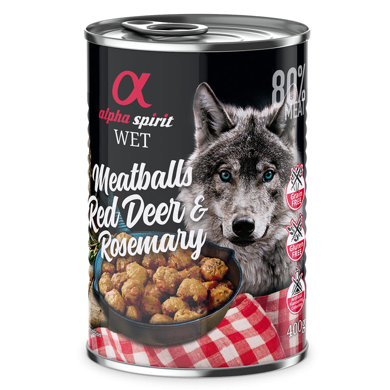 Deer with Rosemary Canned Meatballs for Dogs (6 x 400g)
