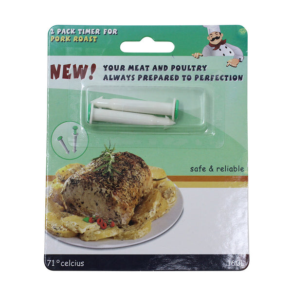 Pork Cooking Pop Up Timers x 2 in Blister Packs