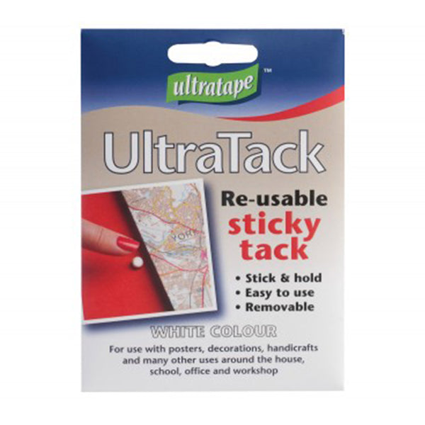 Ultratape ultratack re-usable white sticky tack packaging.