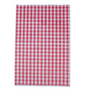 Individual red gingham duplex sheet.