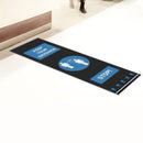 Safe Social Distancing 2 Metres Apart Floor Mat – Blue