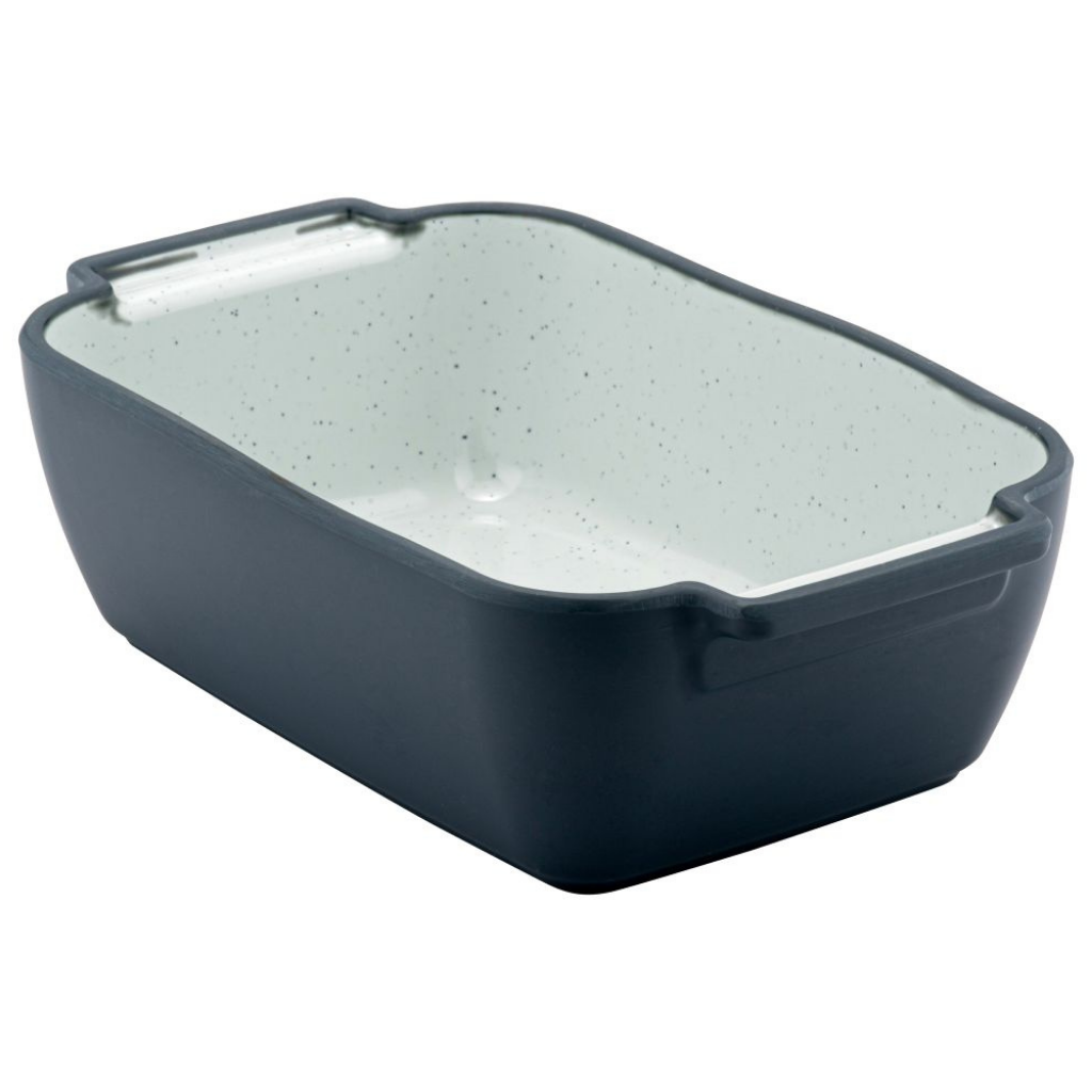 Steel Blue Grey Marl 1/4 Size Crock (265 x 162 x 80mm)
