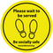 Social Distancing ‘Please Wait to be Served’ Anti-Slip Floor Sticker