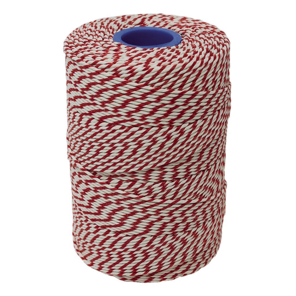 Rayon No 5 Red & White Butchers String/Twine 260m (500g)