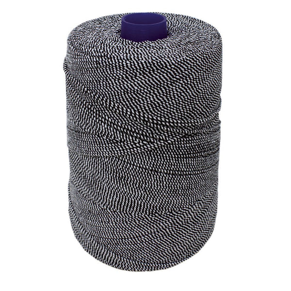 Black/White Elasticated Machine String / Twine  Size in 1,904m/kg (800g).  From £8.00 per spool