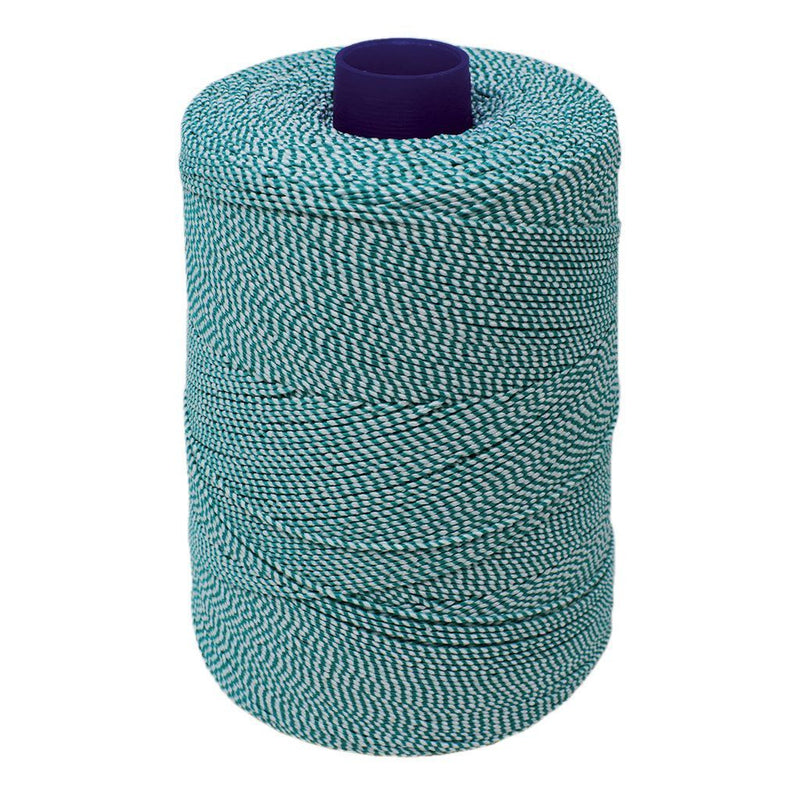 Green/White Elasticated Machine String/Twine  Size in 1,904m/kg (800g). From £8.00 per Spool