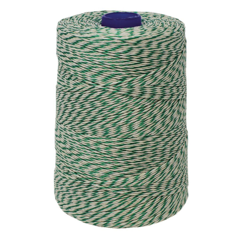 Green/White Non-Elasticated 2000T Machine String / Twine  Size in 900m (900g). From £8.35 per spool
