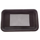 White meat saver soaker pad on black polystyrene tray.