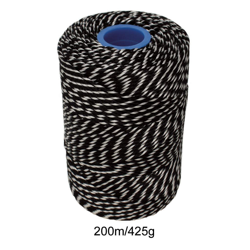 Polyester Black & White Butchers String/Twine 200m (425g)