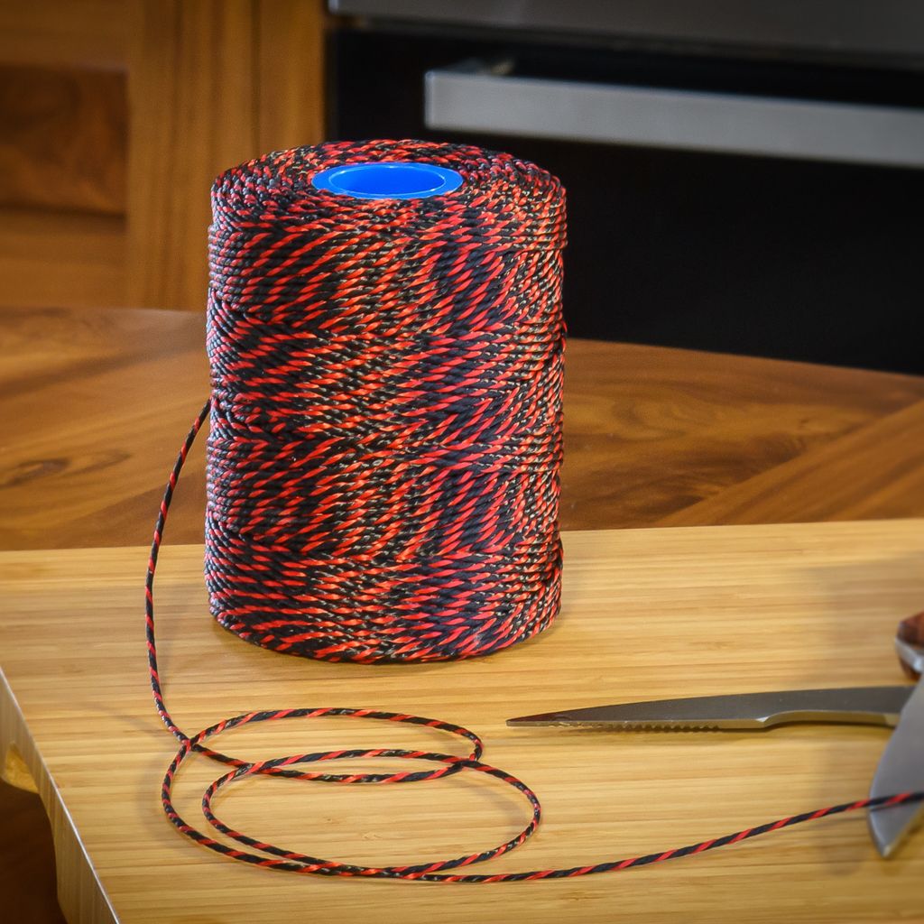 Polyester Red & Black Butchers String/Twine 200m (425g)