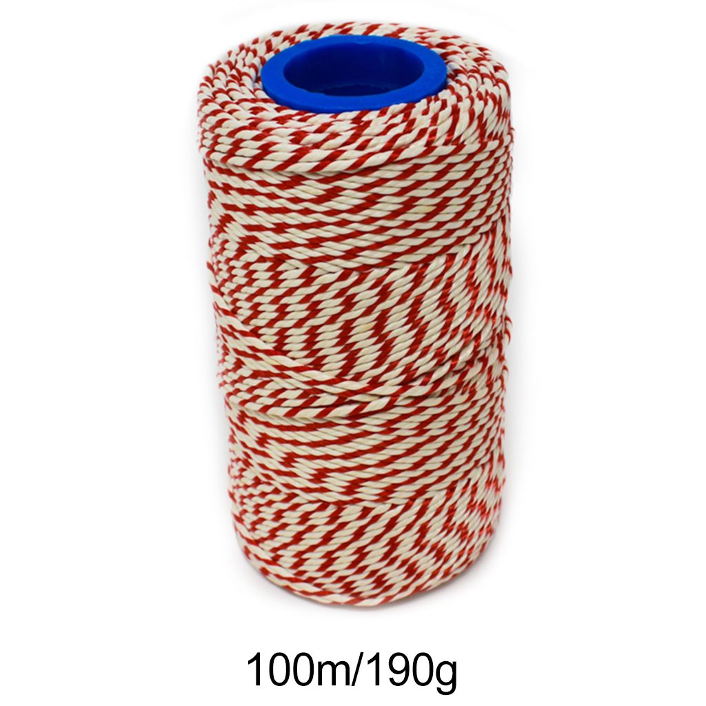 Butcher String Sizes Rayon No 5 Red & White Butchers String/Twine 100m (190g)