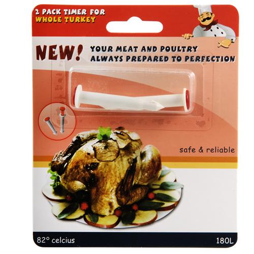 Turkey Cooking Pop Up Timers x 2 in Blister Packs