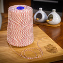 Red/White Non-Elasticated 2000T Machine String/Twine. Size in 900m (900g). From £8.35 per Spool