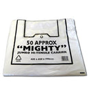 Turkey white jumbo hi-tensile vest carrier bags.