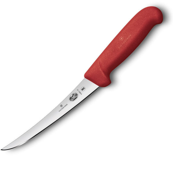 Boning Knife 12cm Narrow Curved Blade (Red)