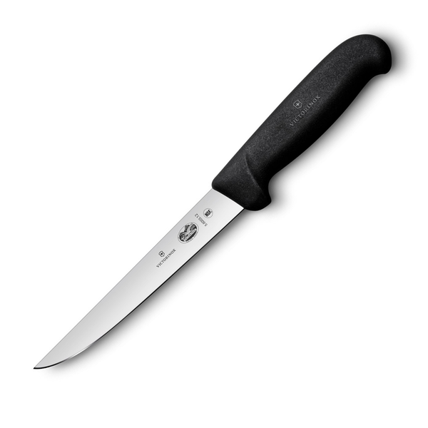 Boning Knife 12cm Straight Wide Blade (Black)