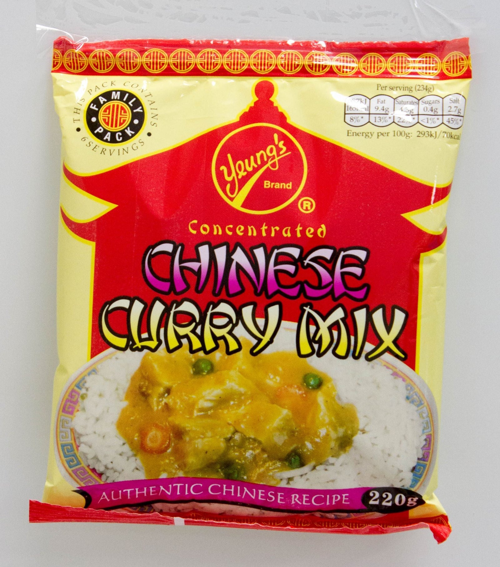 Yeung's Chinese Curry Mix (12 x 220g Sachets) ButchersSundries